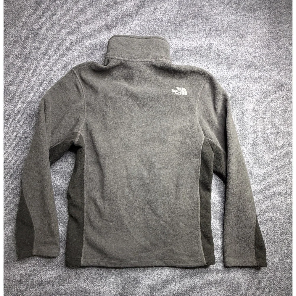 The North Face Jacket Mens S/P Gray Black Fleece Full Zip Outdoor Hiking